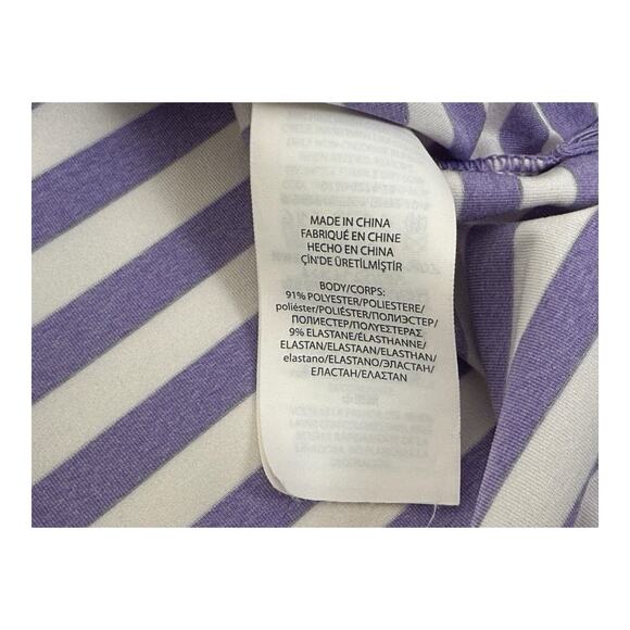 RLX Ralph Lauren Golf Shirt Men’s Large Purple Striped Moisture Wicking Stretch - Picture 13 of 14